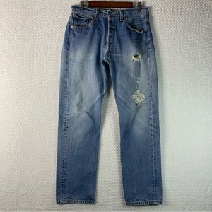 Vintage Levis 501 XX Jeans Mens 33/34 Original Button Fly Red Tab
